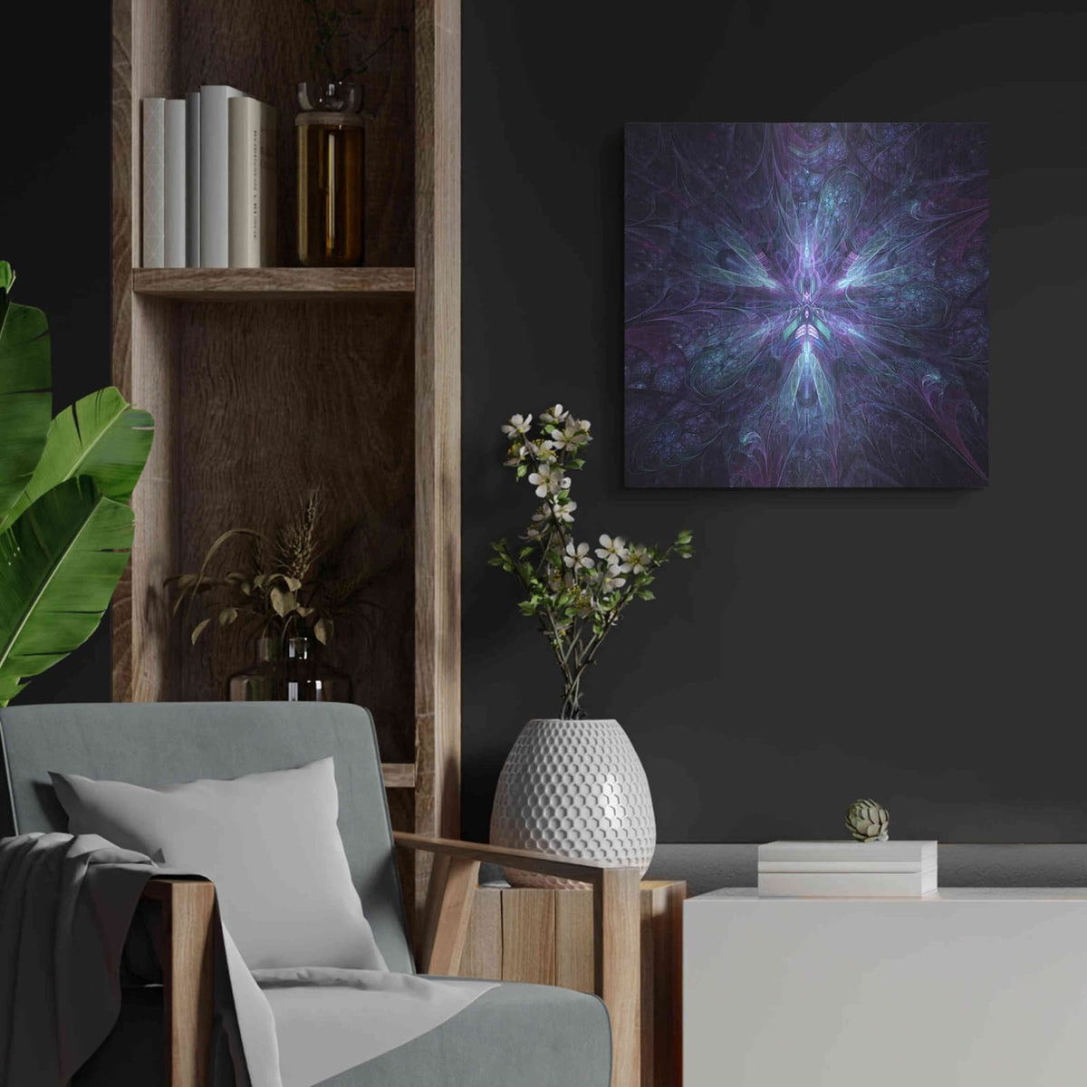 'Expanse Warp' by Cameron Gray – Metal Wall Art, 24x24 room view