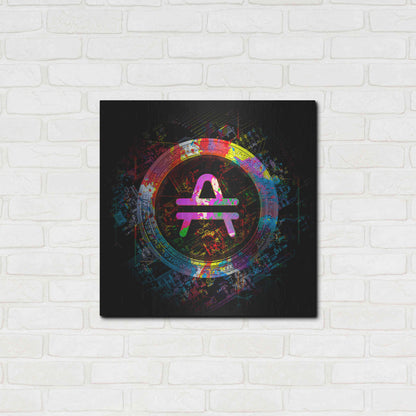 Luxe Metal Art 'Amp Crypto Power' by Epic Portfolio Metal Wall Art,24x24