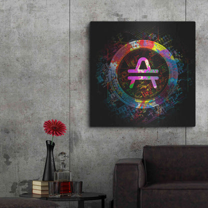 Luxe Metal Art 'Amp Crypto Power' by Epic Portfolio Metal Wall Art,36x36