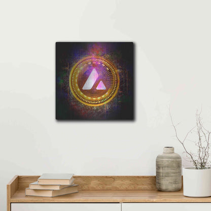 Luxe Metal Art 'Avalanche Crypto Halo' by Epic Portfolio Metal Wall Art,12x12
