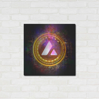 Luxe Metal Art 'Avalanche Crypto Halo' by Epic Portfolio Metal Wall Art,24x24