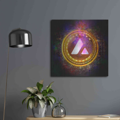 Luxe Metal Art 'Avalanche Crypto Halo' by Epic Portfolio Metal Wall Art,24x24