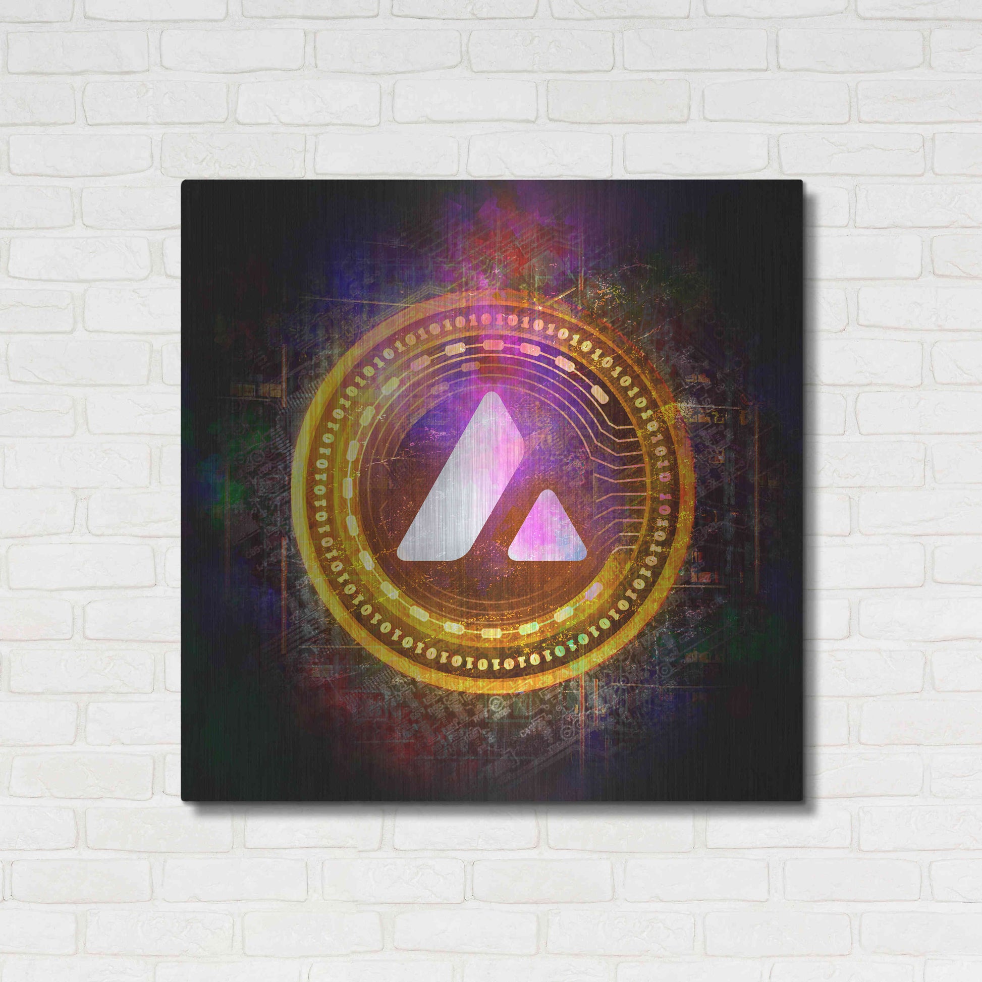 Luxe Metal Art 'Avalanche Crypto Halo' by Epic Portfolio Metal Wall Art,36x36