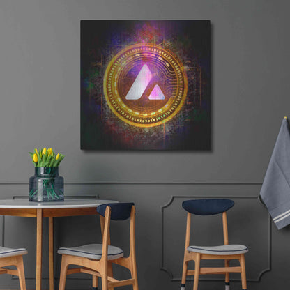 Luxe Metal Art 'Avalanche Crypto Halo' by Epic Portfolio Metal Wall Art,36x36