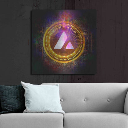 Luxe Metal Art 'Avalanche Crypto Halo' by Epic Portfolio Metal Wall Art,36x36