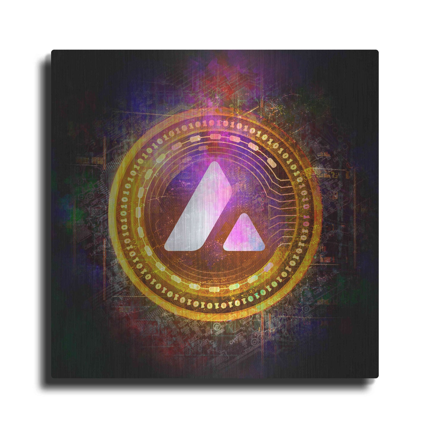 Luxe Metal Art 'Avalanche Crypto Halo' by Epic Portfolio Metal Wall Art