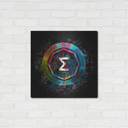 Luxe Metal Art 'Ergo Crypto Power' by Epic Portfolio Metal Wall Art,24x24