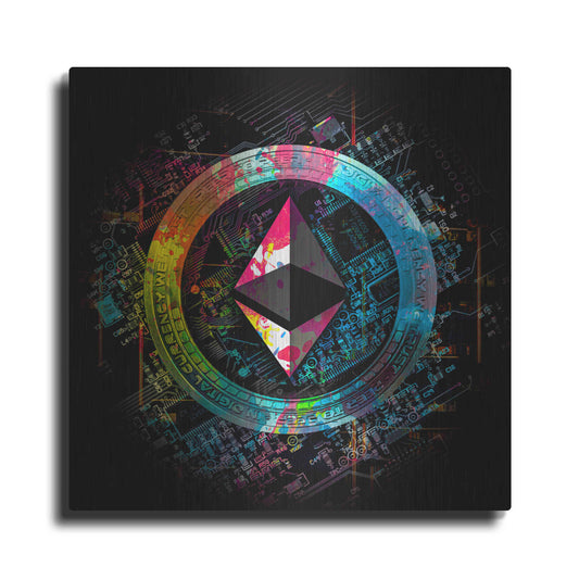 Luxe Metal Art 'Ethereum Crypto Power' by Epic Portfolio Metal Wall Art
