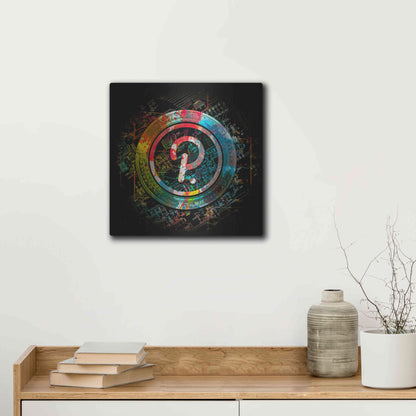 Luxe Metal Art 'Polkadot Crypto Power' by Epic Portfolio Metal Wall Art,12x12