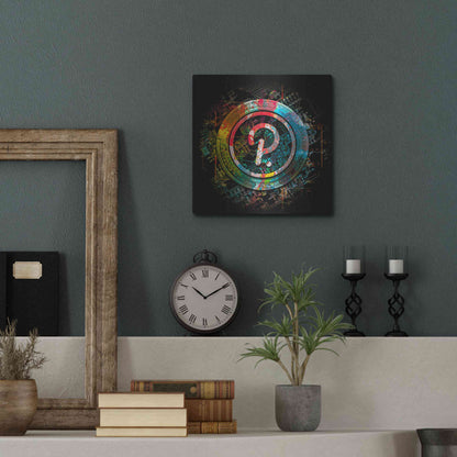 Luxe Metal Art 'Polkadot Crypto Power' by Epic Portfolio Metal Wall Art,12x12