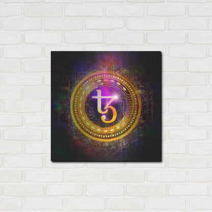 Luxe Metal Art 'Tezos Crypto Halo' by Epic Portfolio Metal Wall Art,24x24