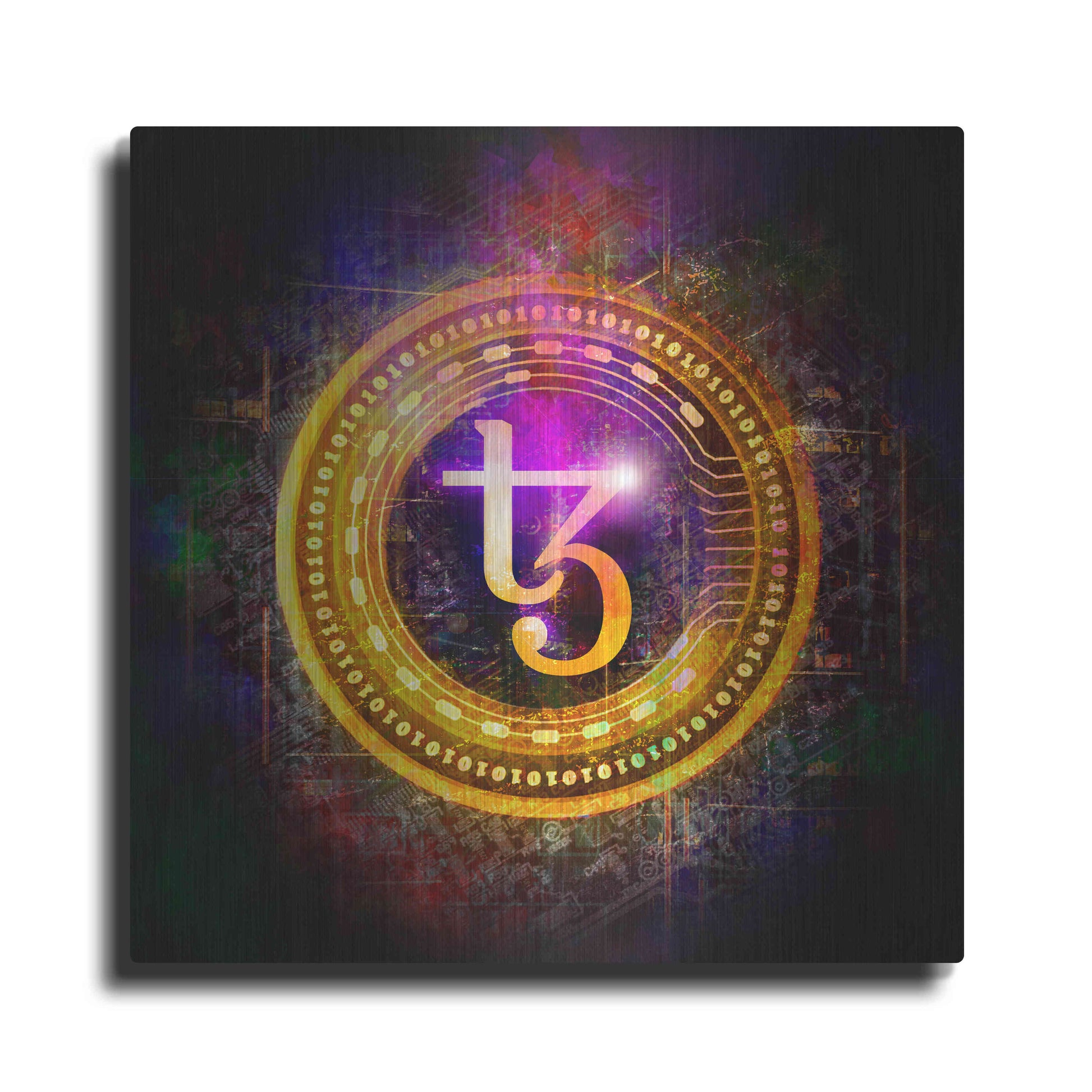 Luxe Metal Art 'Tezos Crypto Halo' by Epic Portfolio Metal Wall Art