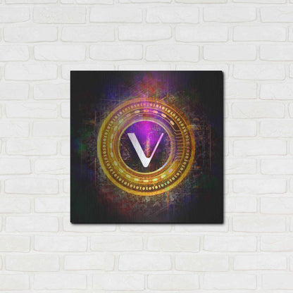 Luxe Metal Art 'Vechain Crypto Halo' by Epic Portfolio Metal Wall Art,24x24