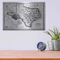 'Map of Texas 1866' by Historical Portfolio – Metal Wall Art, 16x12 room view