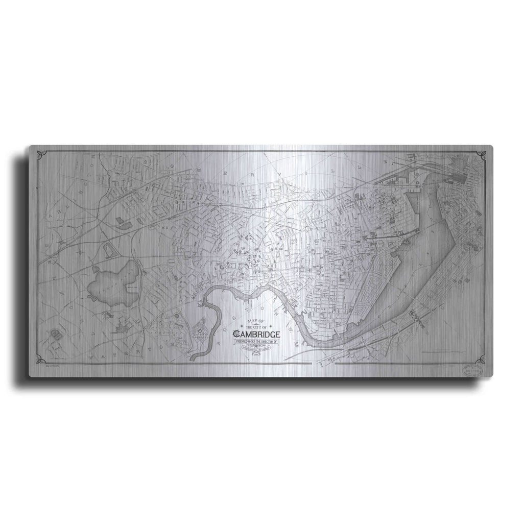 'Map of Cambridge 1894' by Historical Portfolio – Metal Wall Art