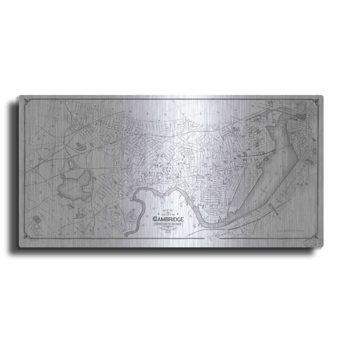 'Map of Cambridge 1894' by Historical Portfolio – Metal Wall Art