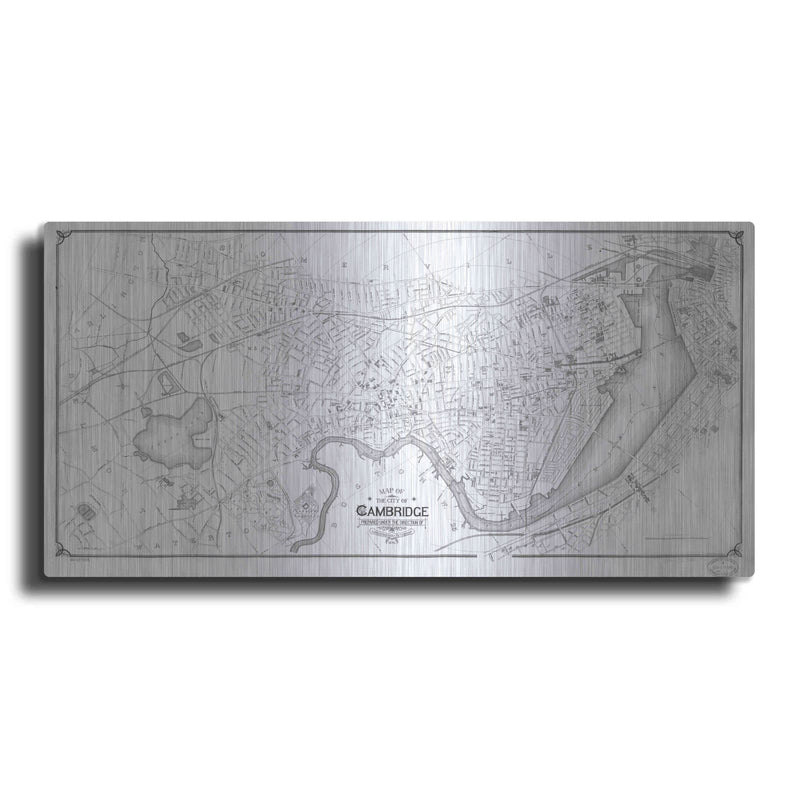 'Map of Cambridge 1894' by Historical Portfolio – Metal Wall Art