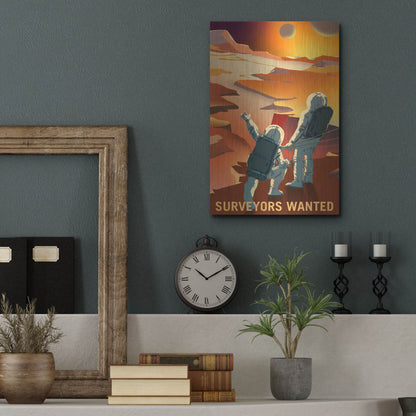 Luxe Metal Art 'Mars Explorer Series: Surveyors Wanted' Metal Wall Art,12x16