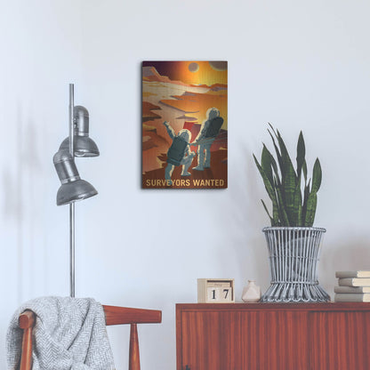Luxe Metal Art 'Mars Explorer Series: Surveyors Wanted' Metal Wall Art,16x24