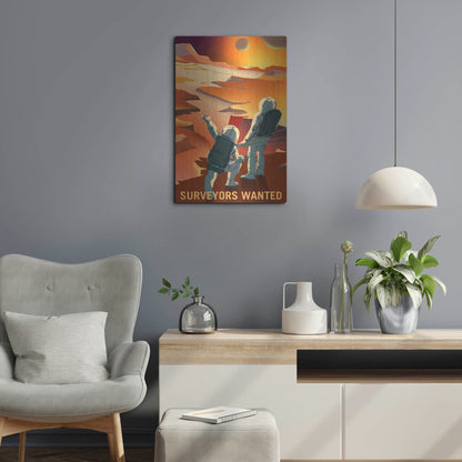 Luxe Metal Art 'Mars Explorer Series: Surveyors Wanted' Metal Wall Art,16x24