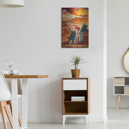 Luxe Metal Art 'Mars Explorer Series: Surveyors Wanted' Metal Wall Art,16x24