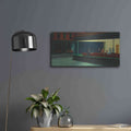 'Nighthawks, 1942' by Edward Hopper – Metal Wall Art, 24x12 room view