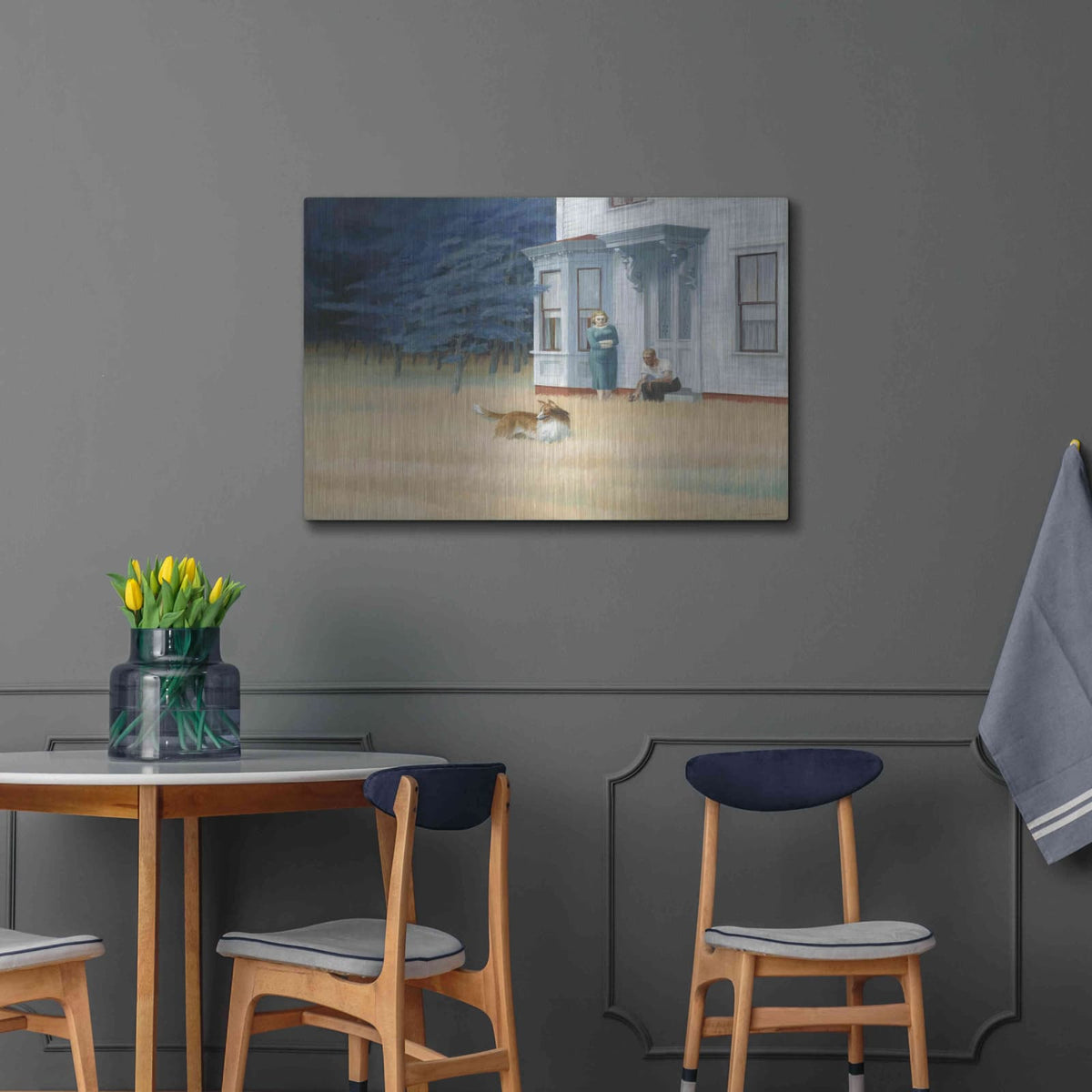 'Cape Cod Evening, 1939' by Edward Hopper – Metal Wall Art, 36x24 room view