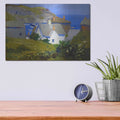 'Monhegan Houses, Maine, 1916-1919' by Edward Hopper – Metal Wall Art, 16x12 room view