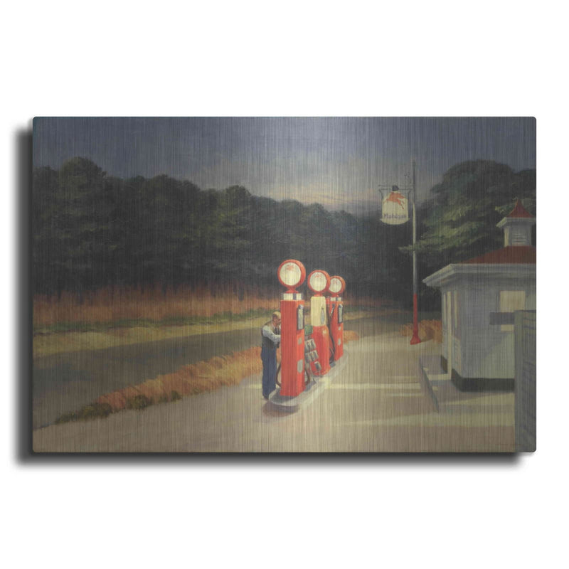 'Gas, 1940' by Edward Hopper – Metal Wall Art