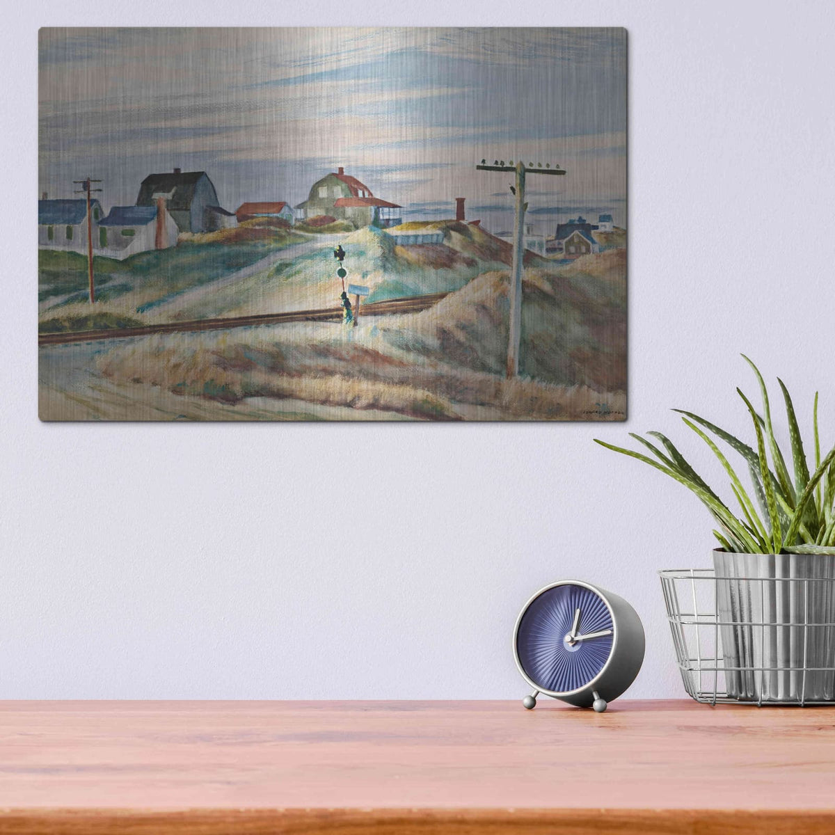'Cottages at North Truro' by Edward Hopper – Metal Wall Art, 16x12 room view