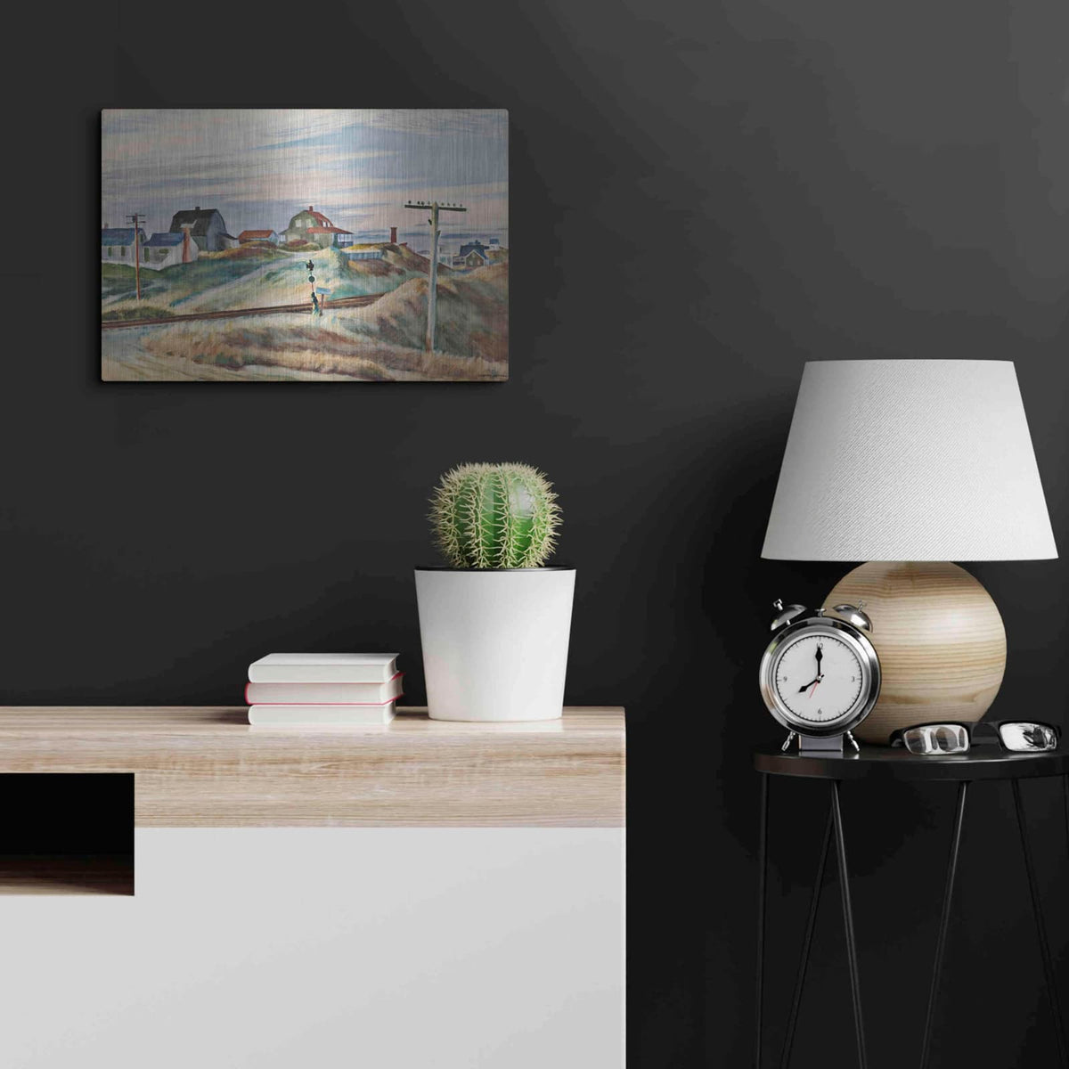 'Cottages at North Truro' by Edward Hopper – Metal Wall Art, 24x16 room view