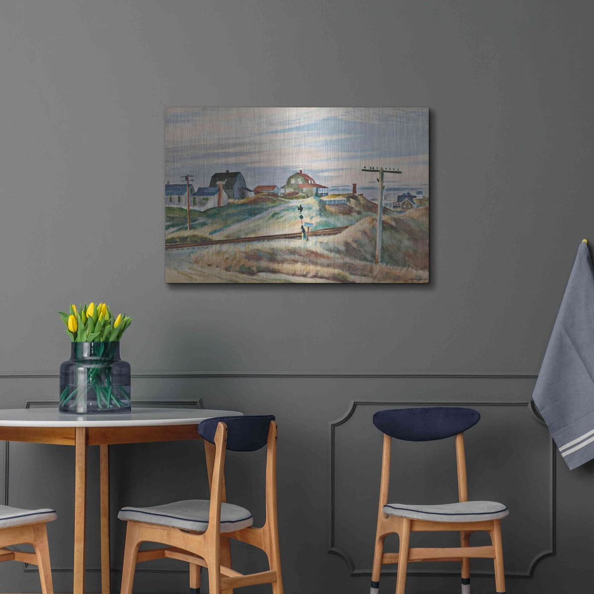'Cottages at North Truro' by Edward Hopper – Metal Wall Art, 36x24 room view