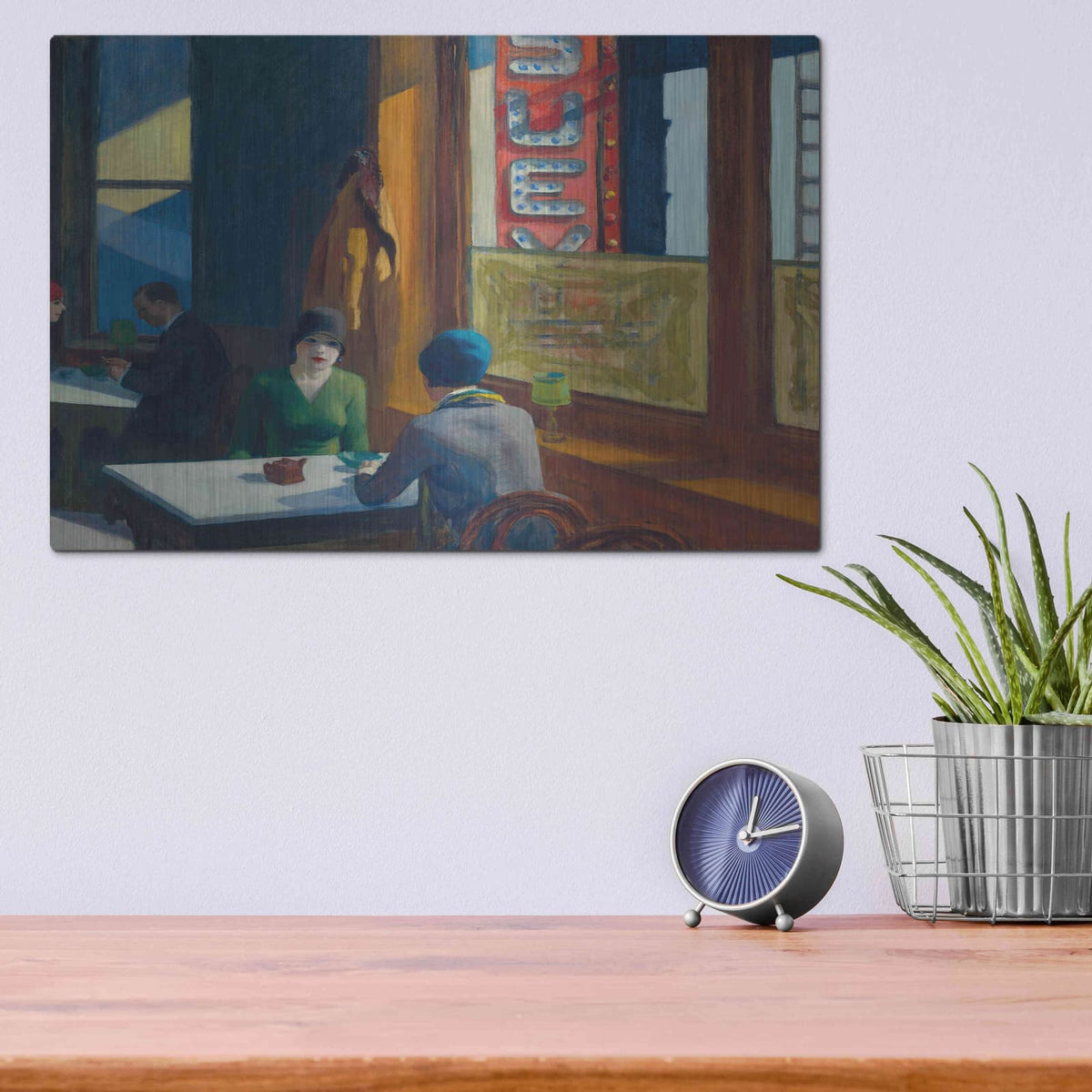 'Chop Suey' by Edward Hopper – Metal Wall Art, 16x12 room view