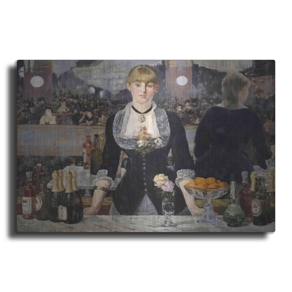 'Un Bar Aux Folies-Bergere' by Edouard Manet – Metal Wall Art