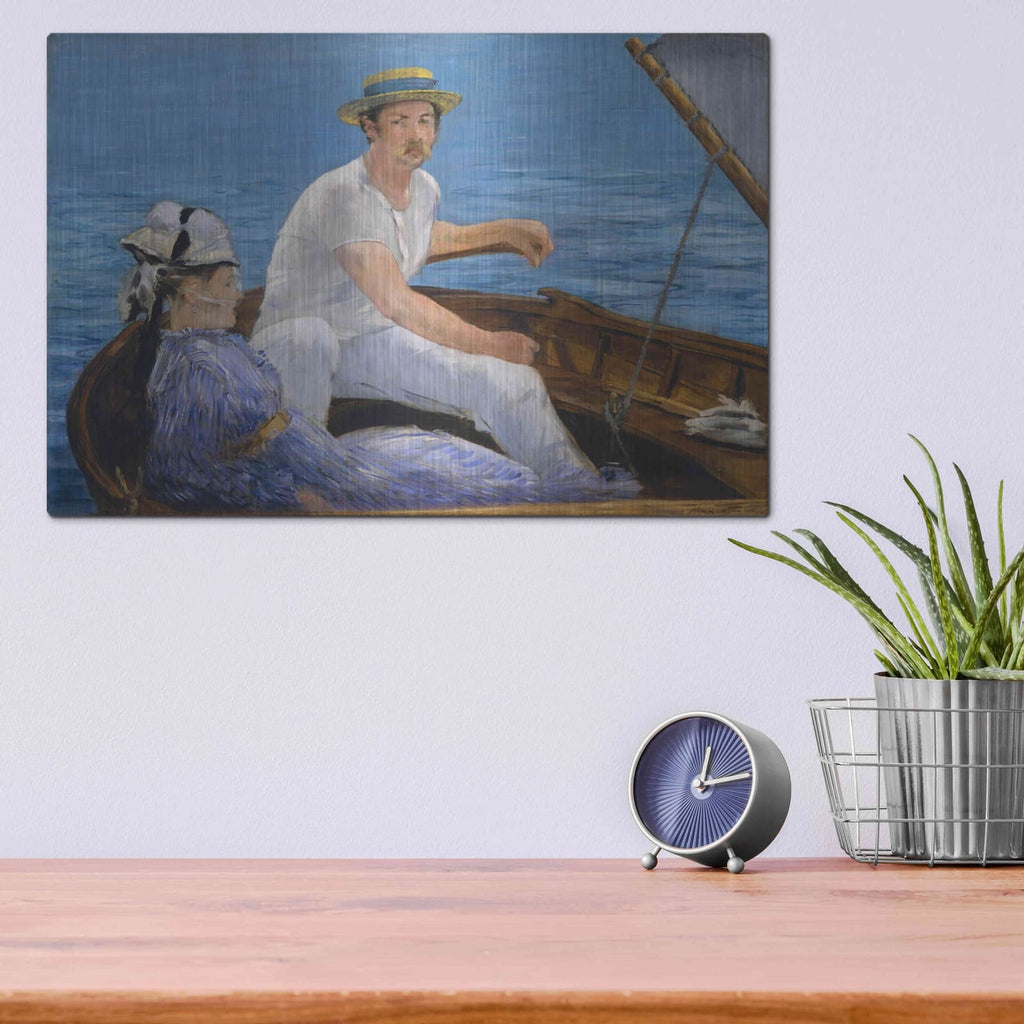 'Boating' by Edouard Manet – Metal Wall Art, 16x12 room view