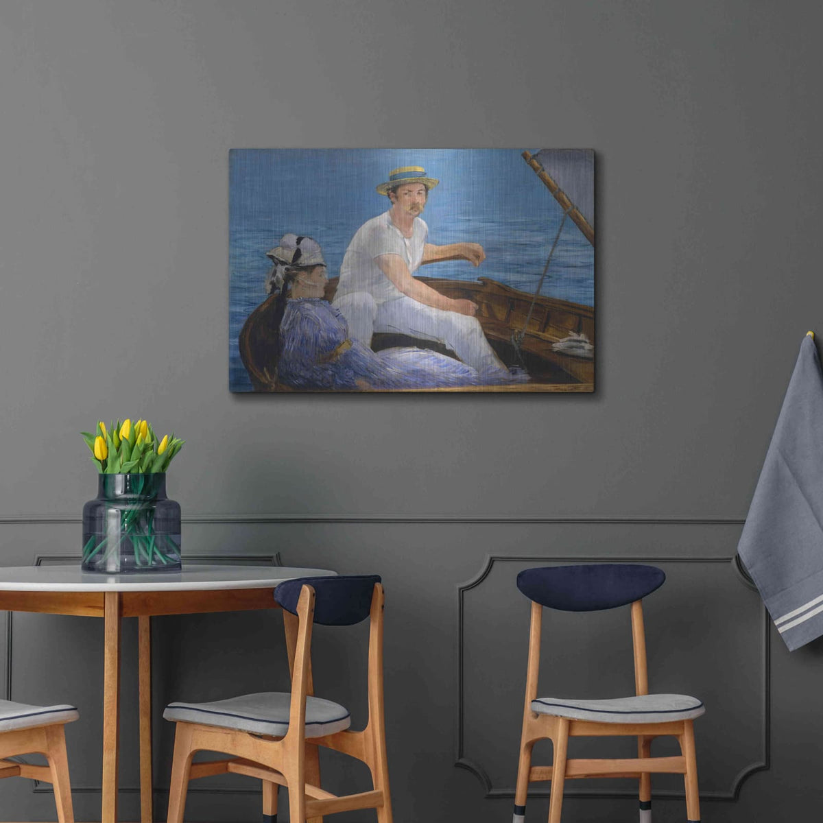 'Boating' by Edouard Manet – Metal Wall Art, 36x24 room view