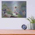 'Bathers At Asnieres' by Georges Seurat – Metal Wall Art, 16x12 room view
