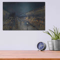 'Boulevard Montmartre At Night, 1897' by MASTERS – Metal Wall Art, 16x12 room view