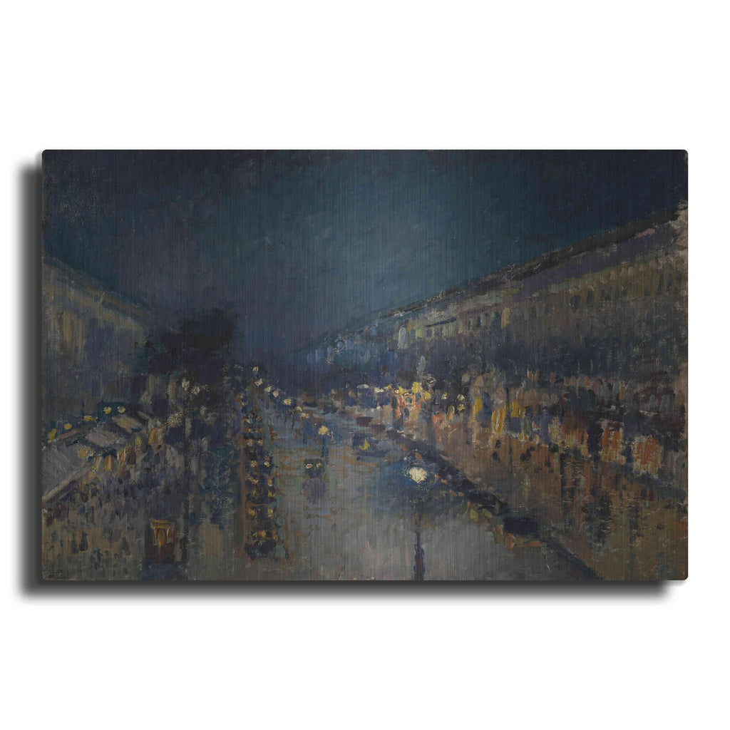 'Boulevard Montmartre At Night, 1897' by MASTERS – Metal Wall Art