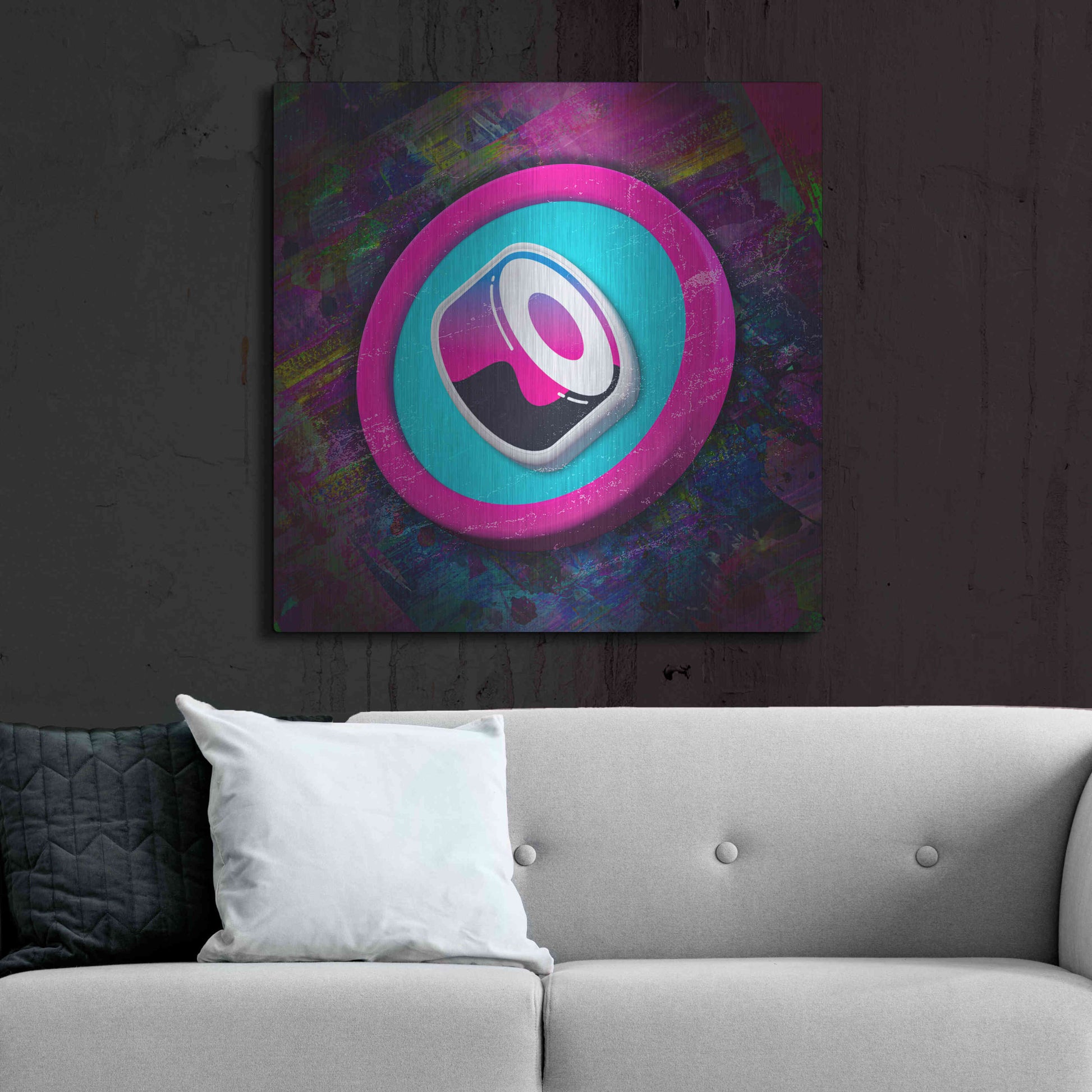 Luxe Metal Art 'Sushi Crypto' by Luxe Metal Art Portfolio,36x36