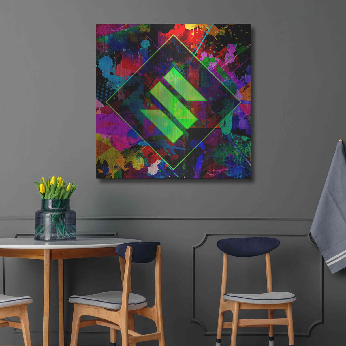 'SENT Crypto' by Valentyn Artemenko – Metal Wall Art, 36x36 room view