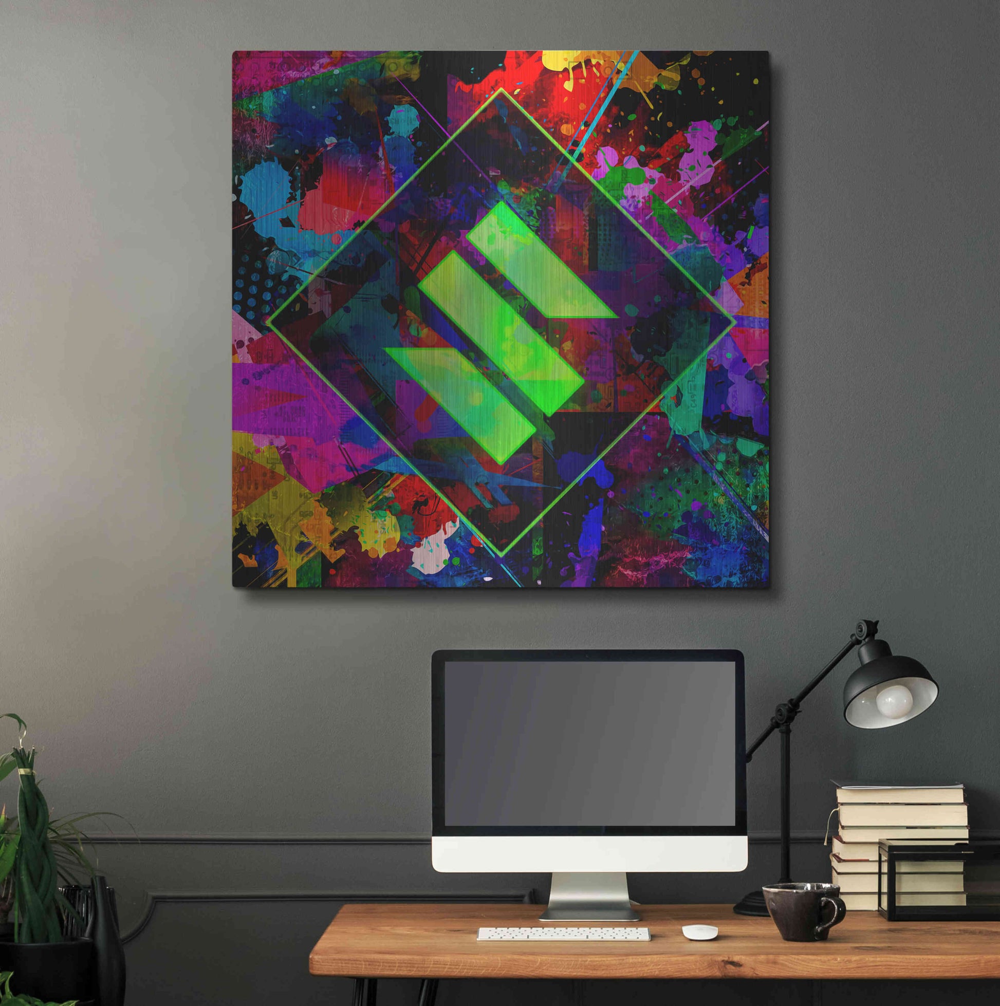 Luxe Metal Art 'SENT Crypto' by Luxe Metal Art Portfolio,36x36