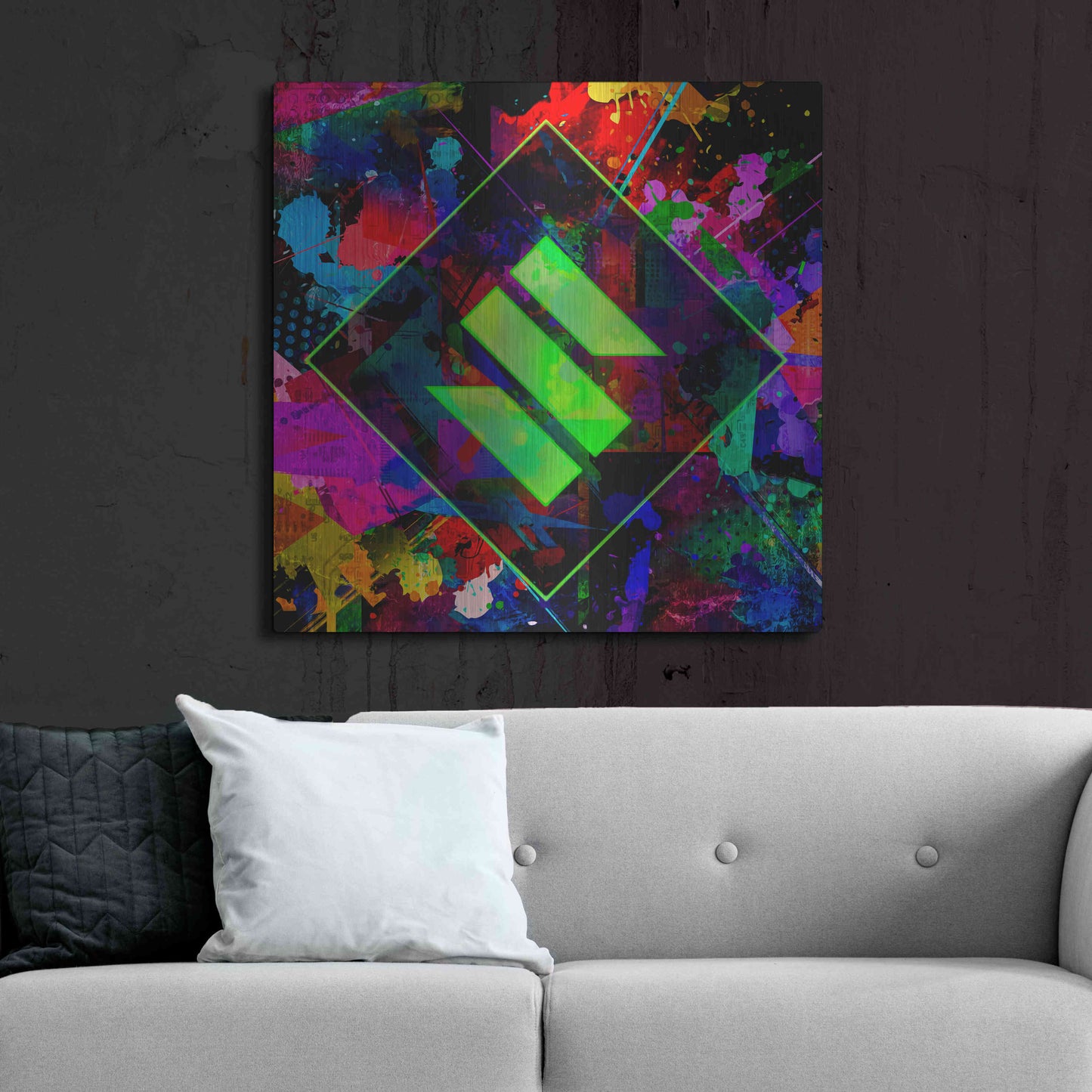 Luxe Metal Art 'SENT Crypto' by Luxe Metal Art Portfolio,36x36