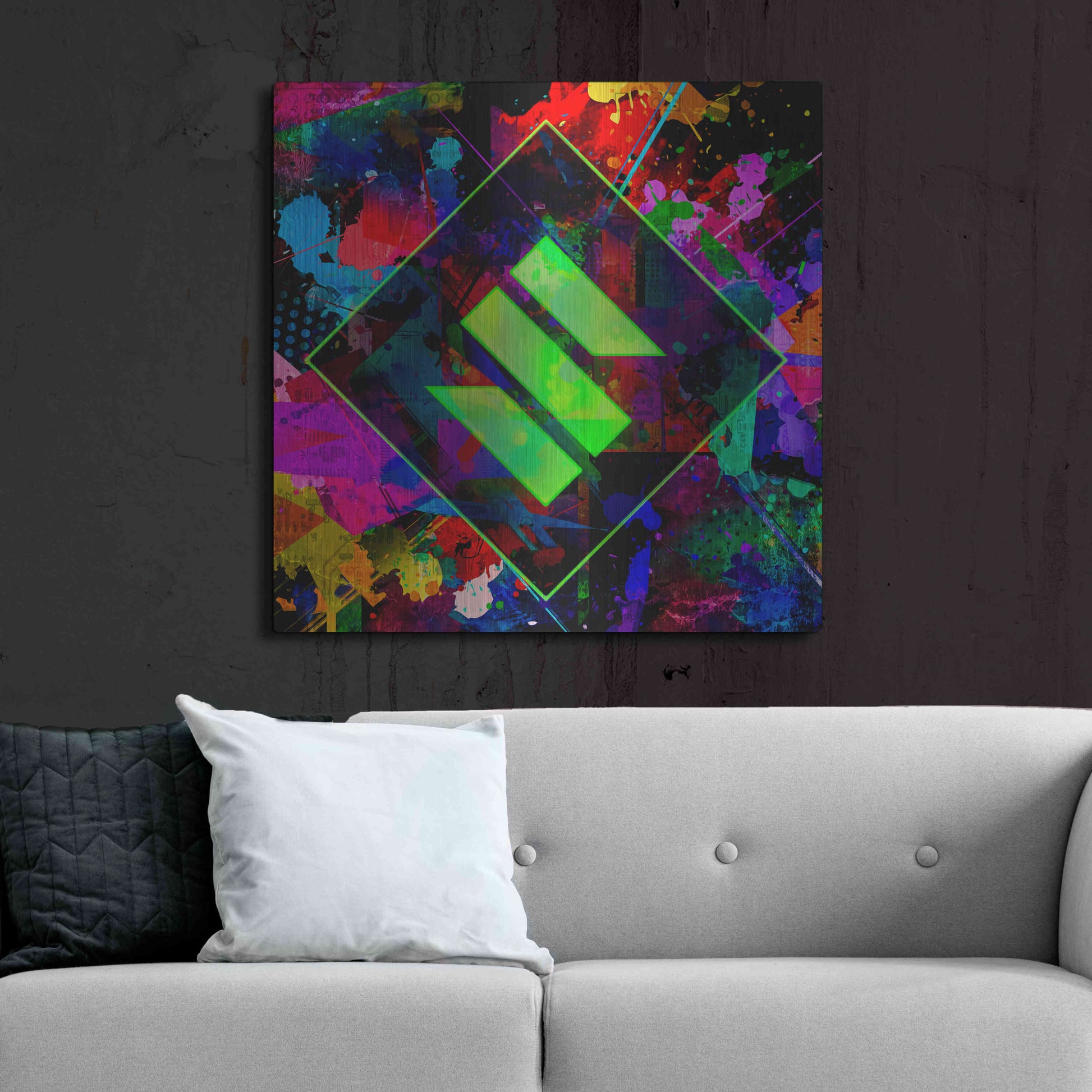 Luxe Metal Art 'SENT Crypto' by Luxe Metal Art Portfolio,36x36