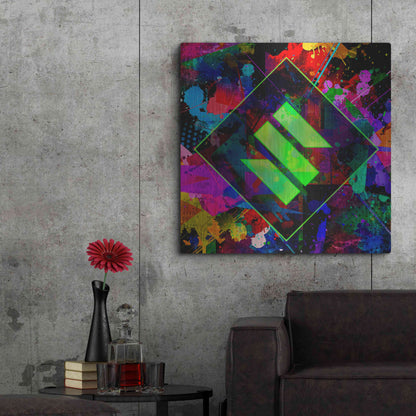 Luxe Metal Art 'SENT Crypto' by Luxe Metal Art Portfolio,36x36