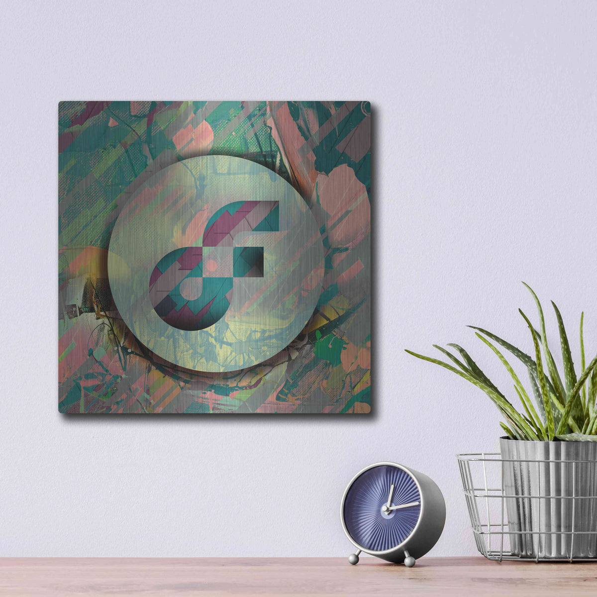 Luxe Metal Art 'Pastel Flow Crypto' by Luxe Metal Art Portfolio,12x12