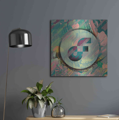 Luxe Metal Art 'Pastel Flow Crypto' by Luxe Metal Art Portfolio,24x24