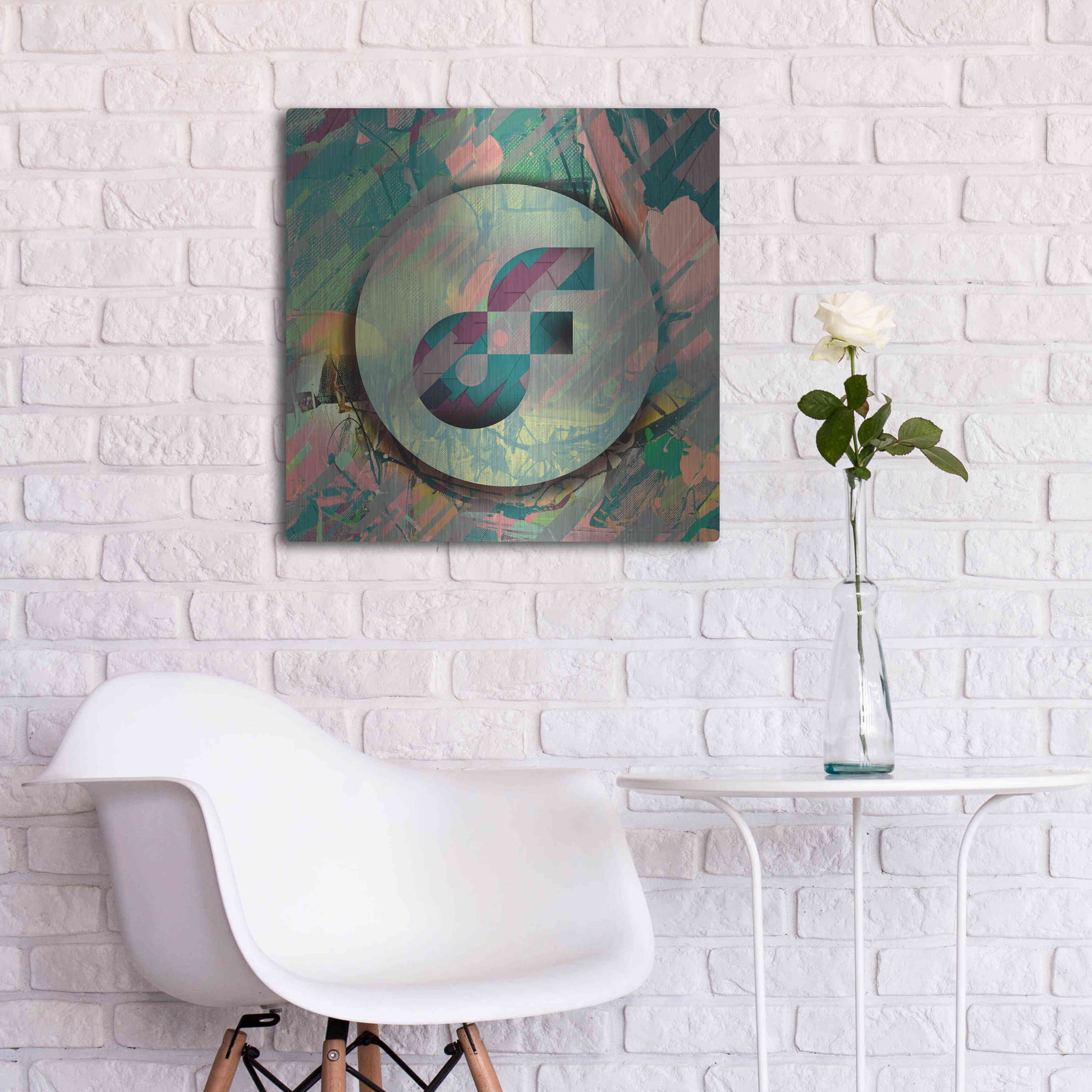 Luxe Metal Art 'Pastel Flow Crypto' by Luxe Metal Art Portfolio,24x24