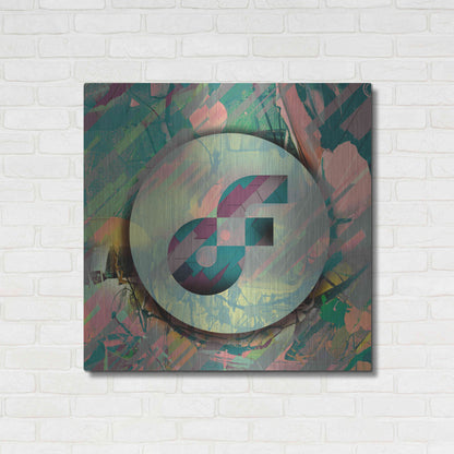 Luxe Metal Art 'Pastel Flow Crypto' by Luxe Metal Art Portfolio,36x36