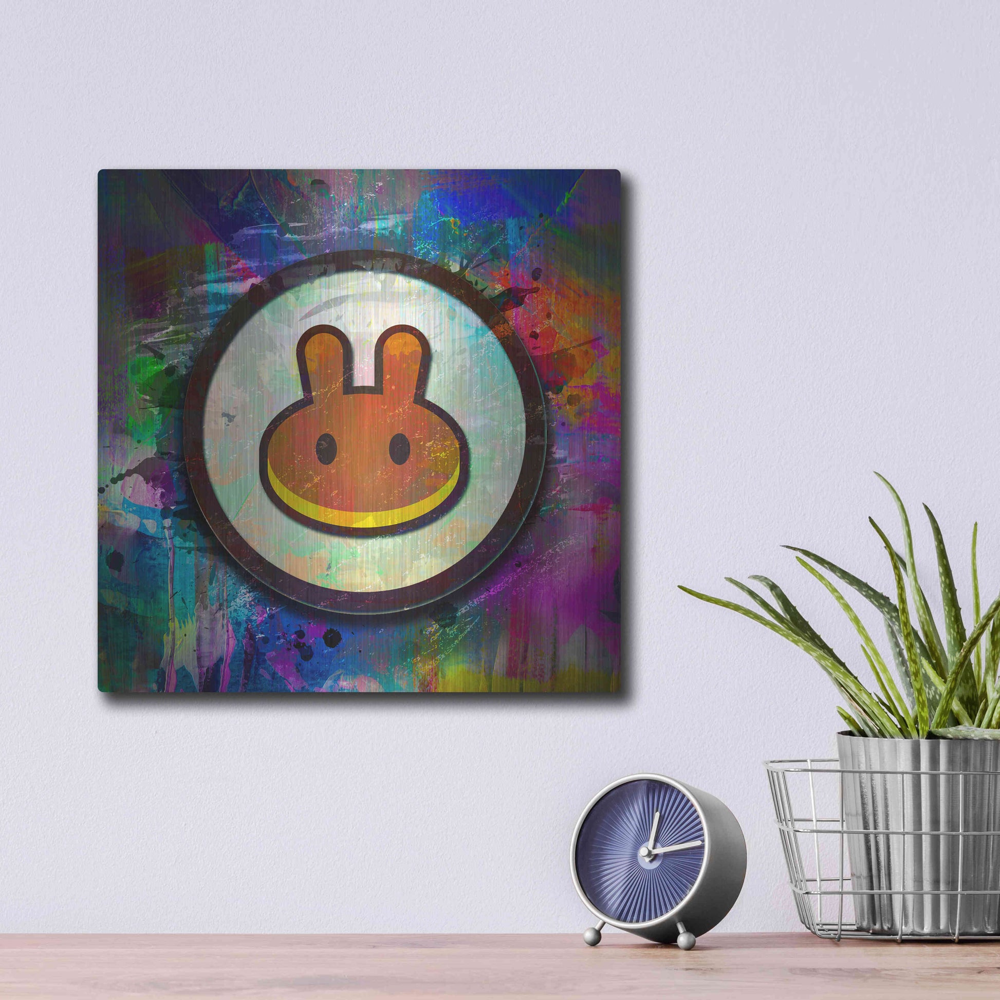 Luxe Metal Art 'Pancake Swap Crypto' by Luxe Metal Art Portfolio,12x12